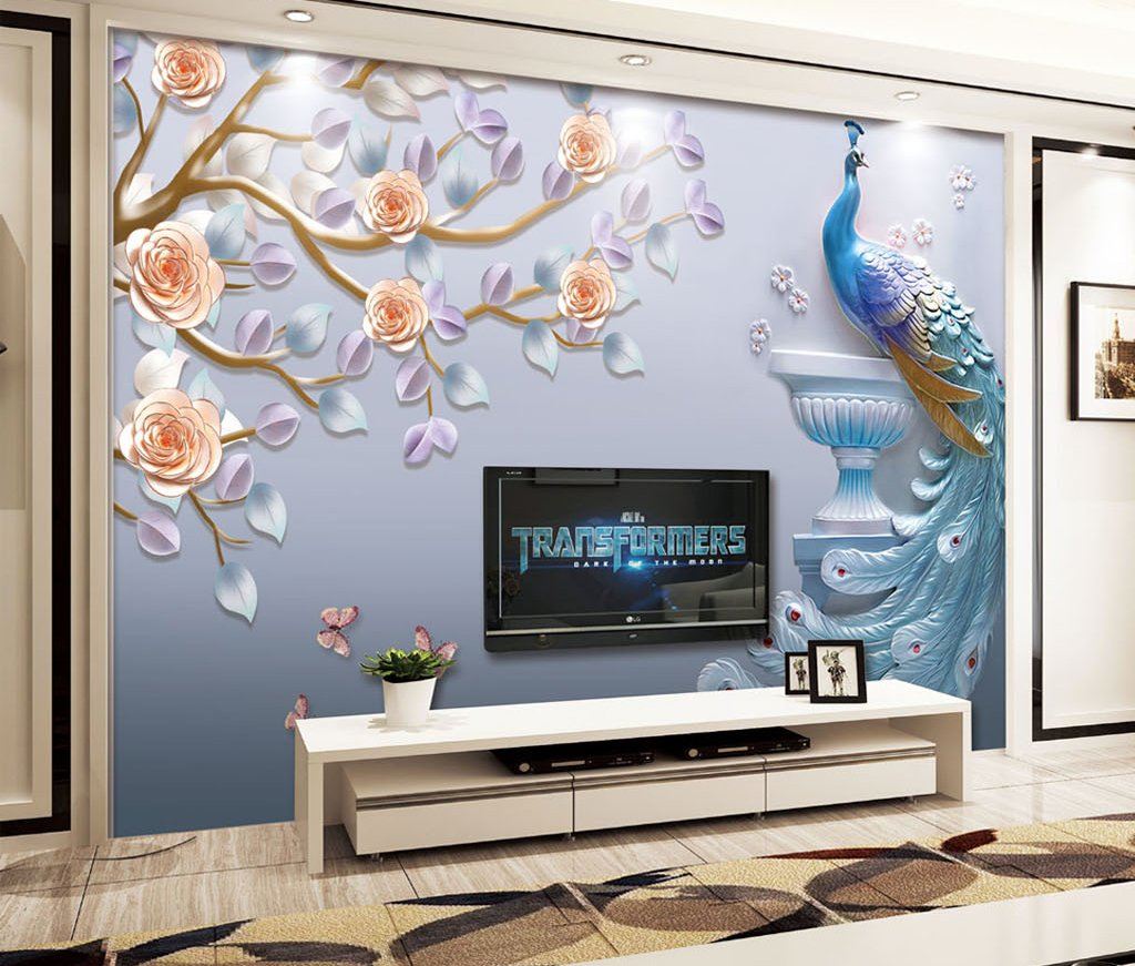3D Peacock 325 Wall Murals Wallpaper AJ Wallpaper 2 
