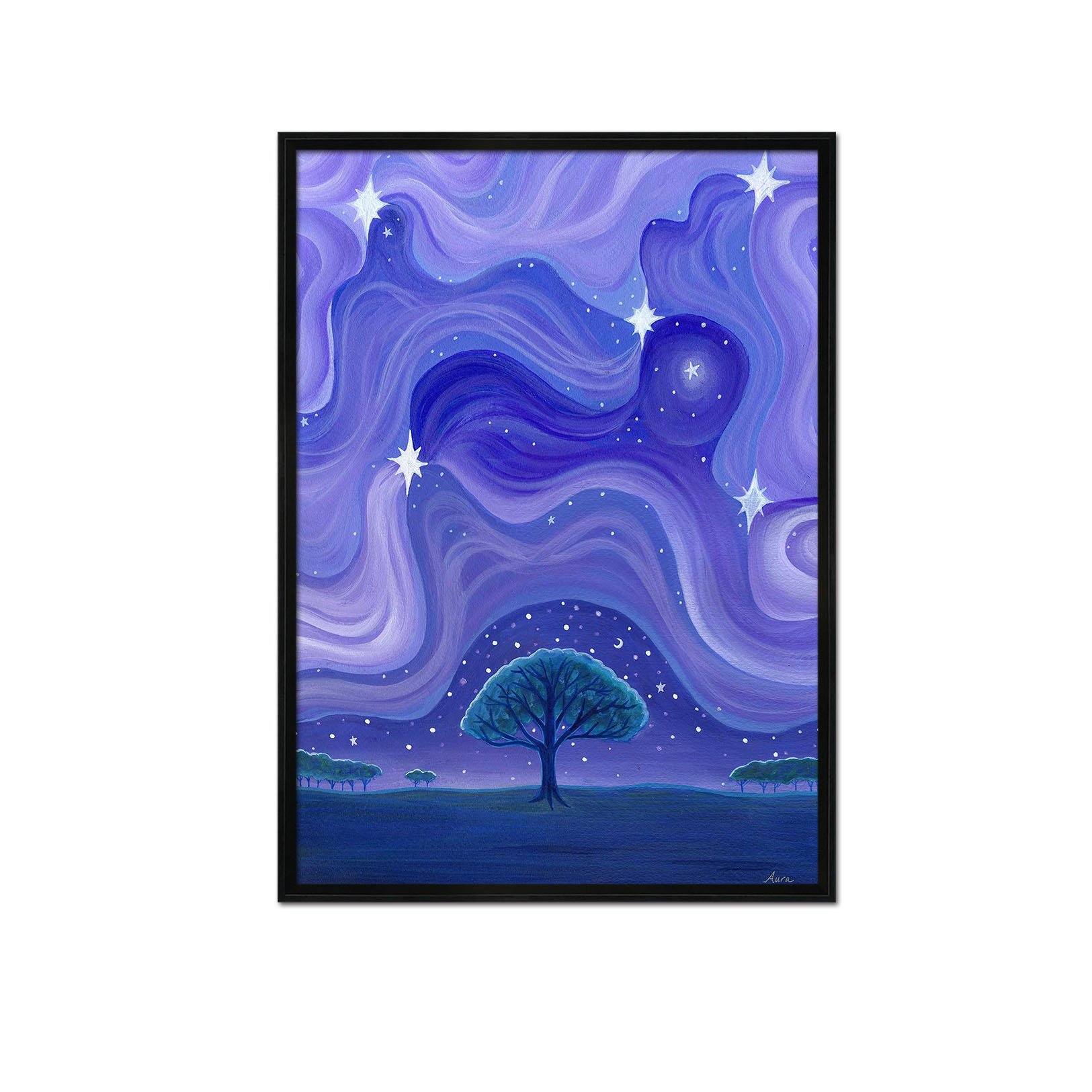 3D Abstract Tree 122 Fake Framed Print Painting Wallpaper AJ Creativity Home 