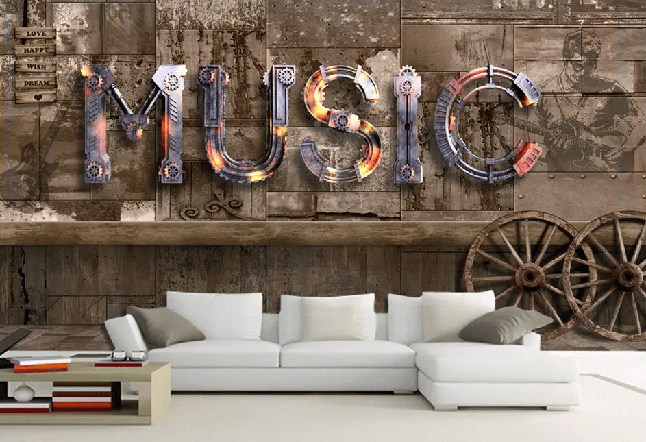 3D Iron Music 98 Wallpaper AJ Wallpaper 2 