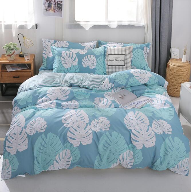 3D Mint Green Leaves 12083 Bed Pillowcases Quilt