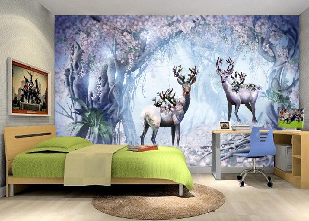 3D Fawn 126 Wall Murals Wallpaper AJ Wallpaper 2 