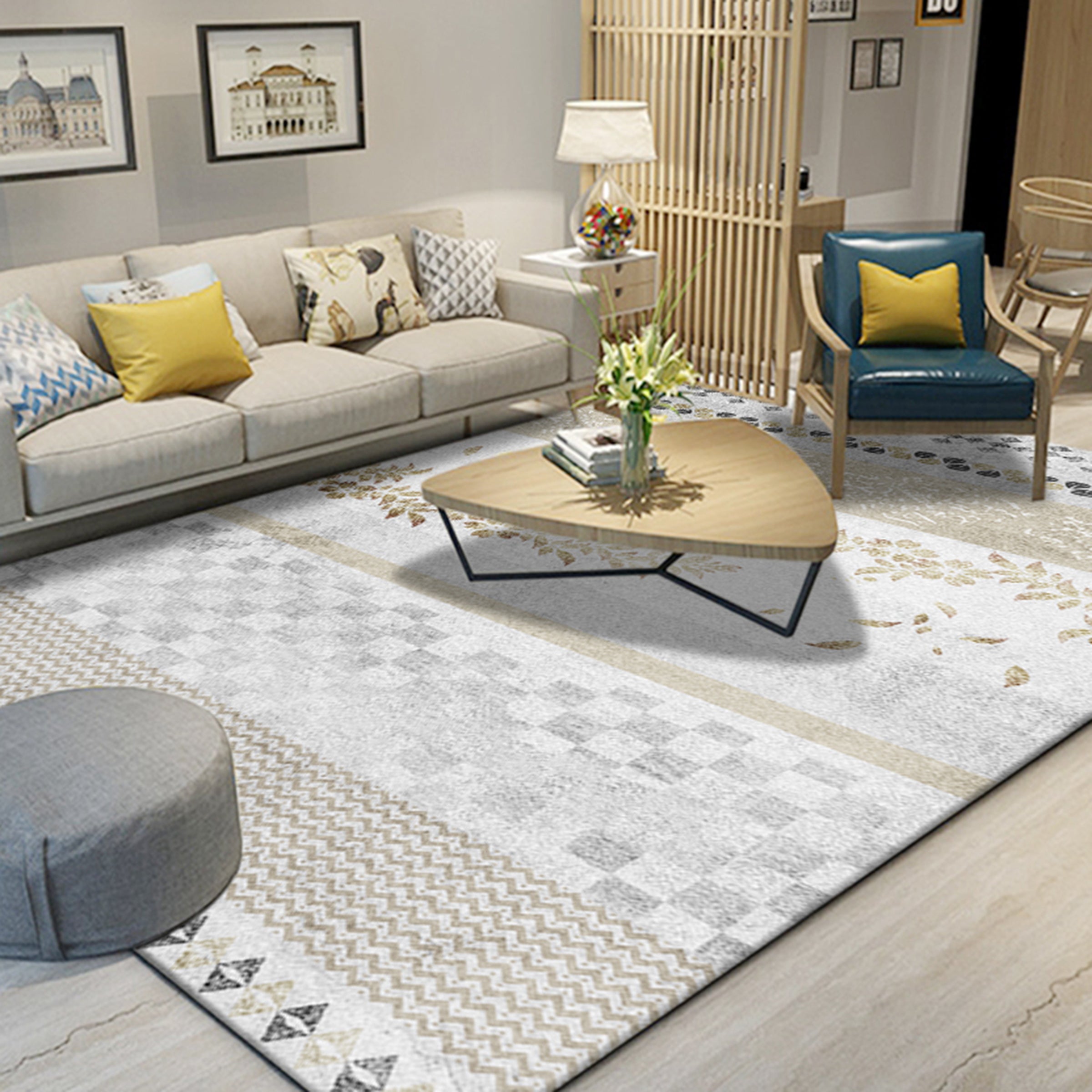 3D Color Geometry WG220 Non Slip Rug Mat Mat AJ Creativity Home 