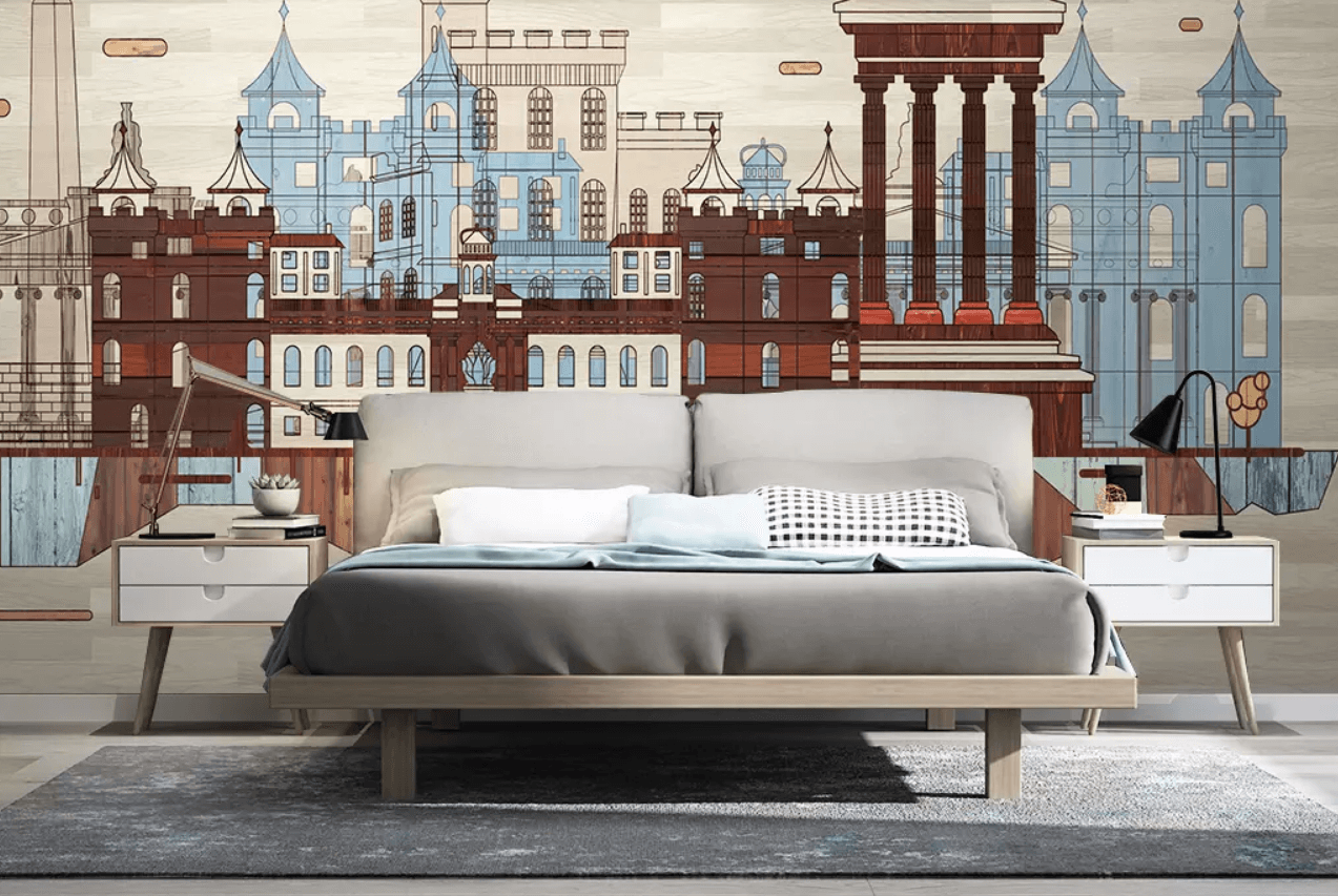 3D Graffiti City Moon 313 Wallpaper AJ Wallpaper 2 