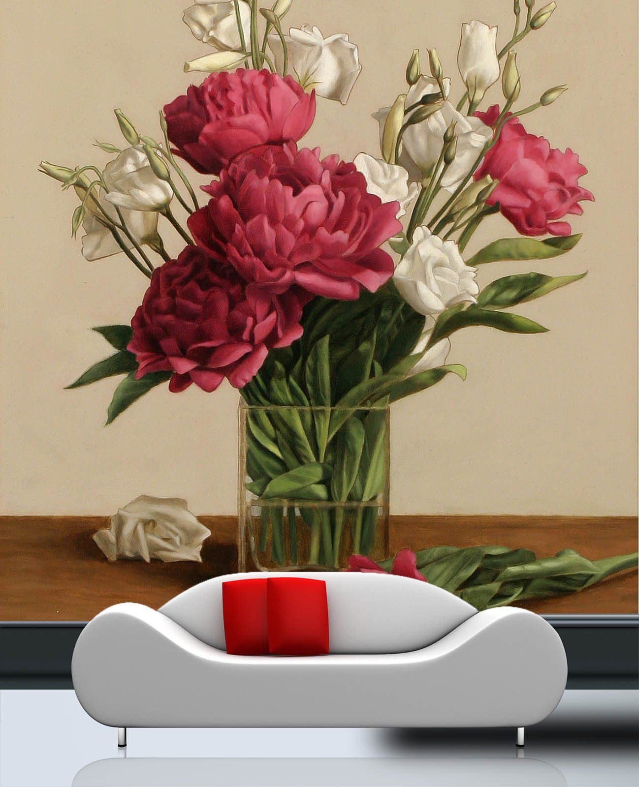 White And Red Blossoms Wallpaper AJ Wallpaper 2 