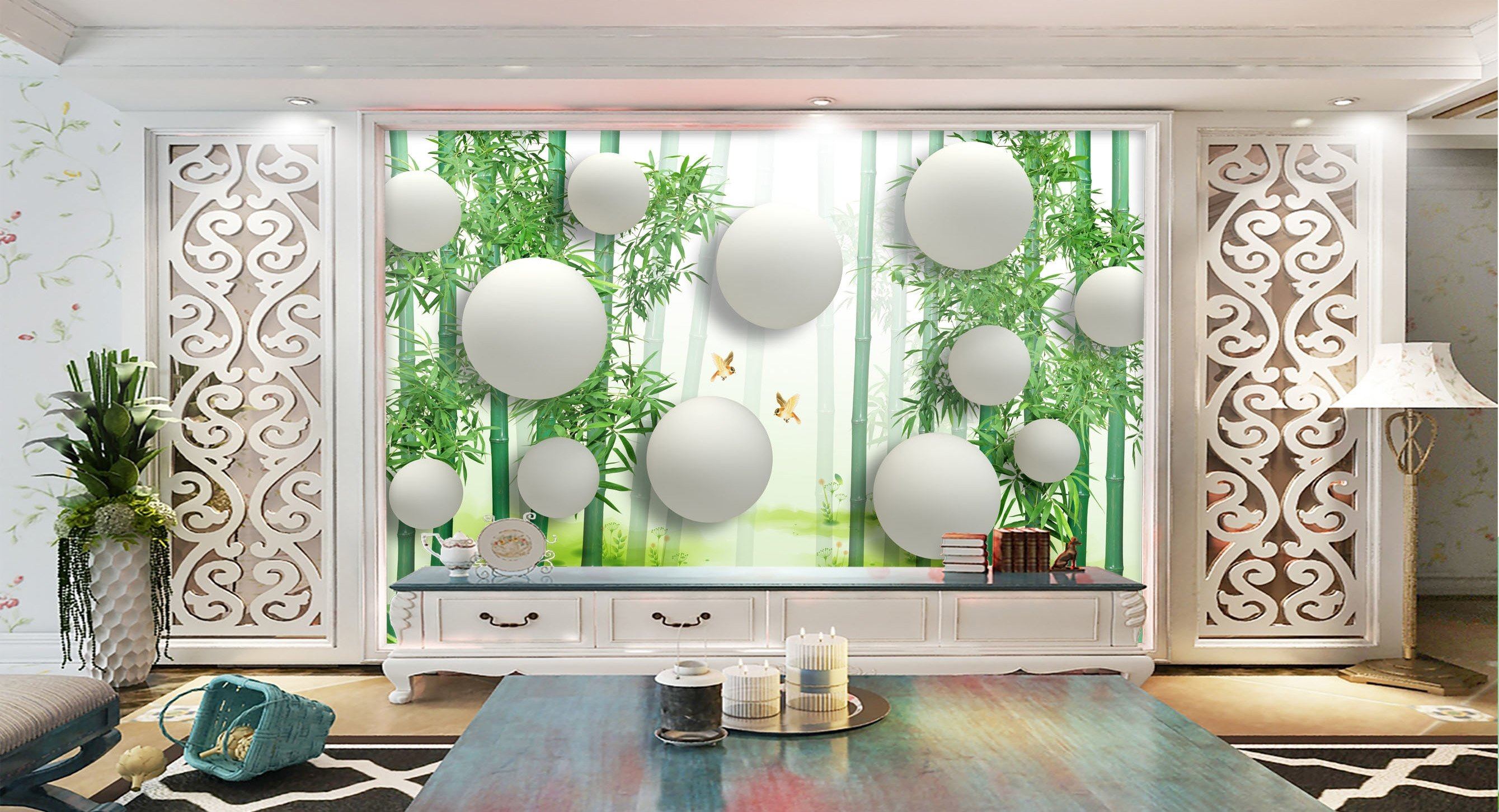 3D Bamboo Forest 325 Wallpaper AJ Wallpaper 