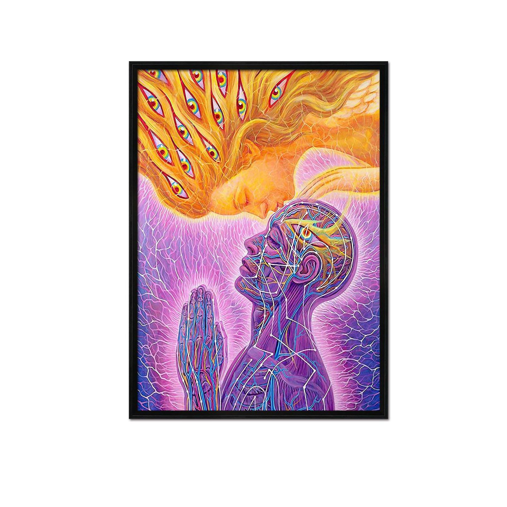 3D Kiss The Forehead 135 Fake Framed Print Painting Wallpaper AJ Creativity Home 