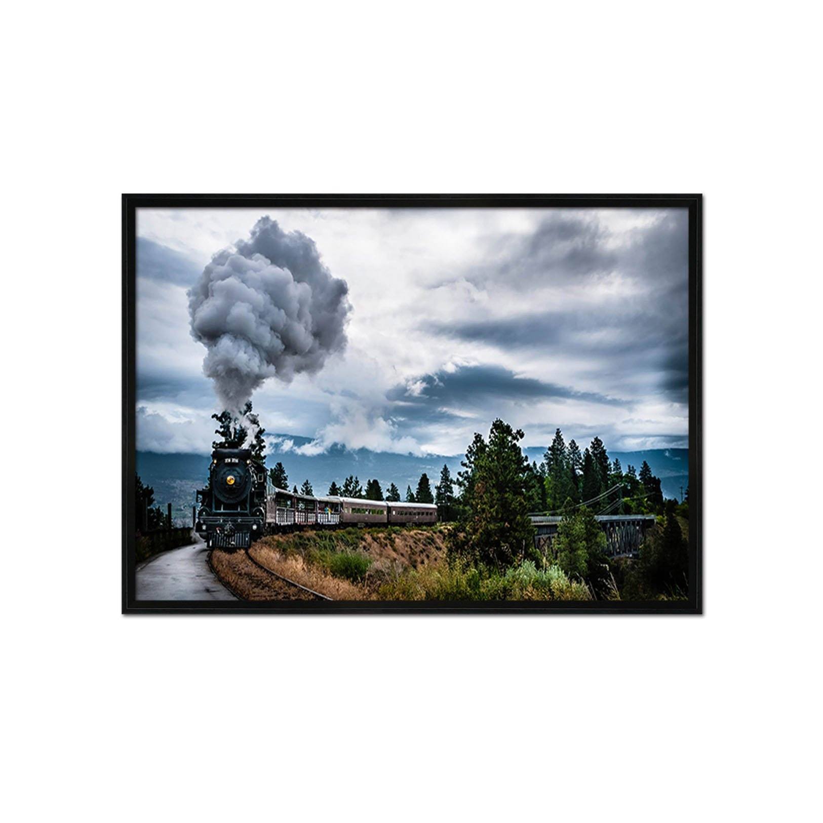 3D Long Train 132 Fake Framed Print Painting Wallpaper AJ Creativity Home 