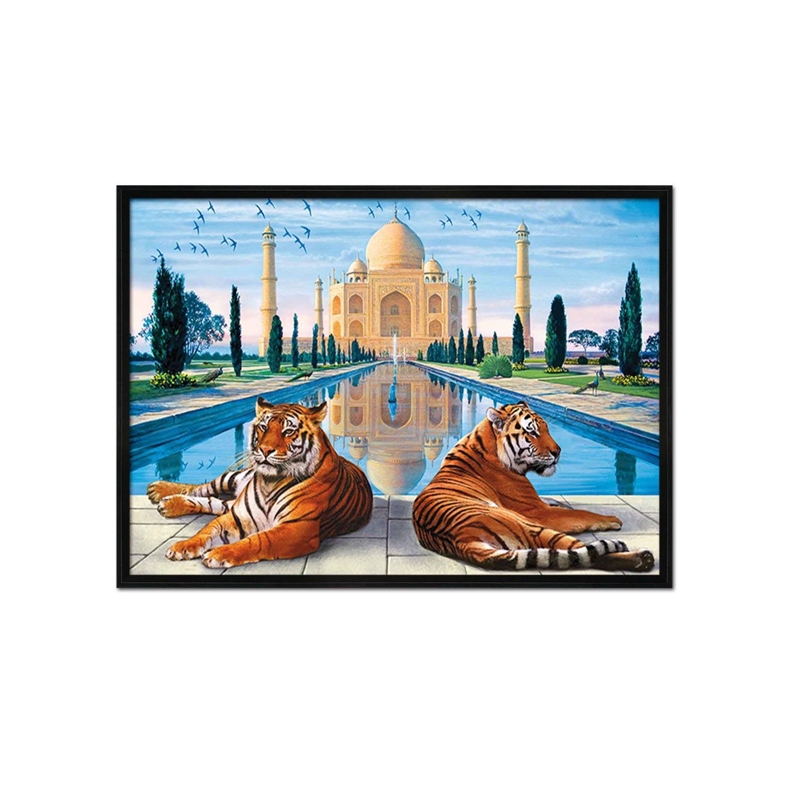 3D Leisure Tiger 055 Fake Framed Print Painting Wallpaper AJ Creativity Home 