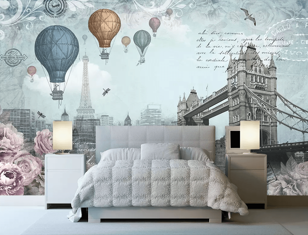 3D Hot Air Balloon Bridge 160 Wallpaper AJ Wallpaper 2 