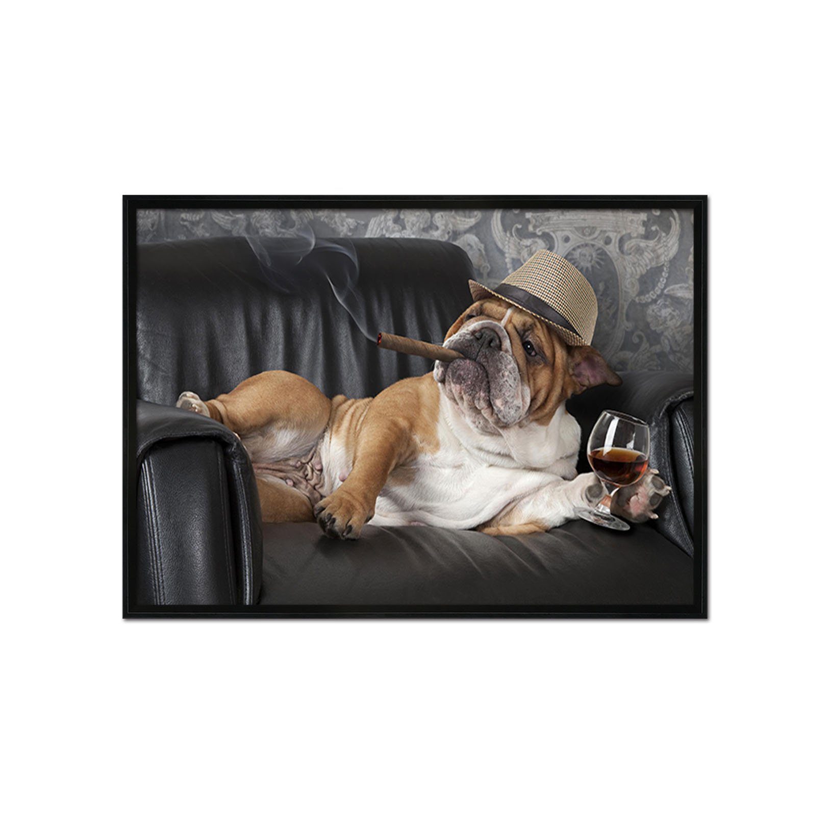 3D Social Shar Pei 059 Fake Framed Print Painting Wallpaper AJ Creativity Home 