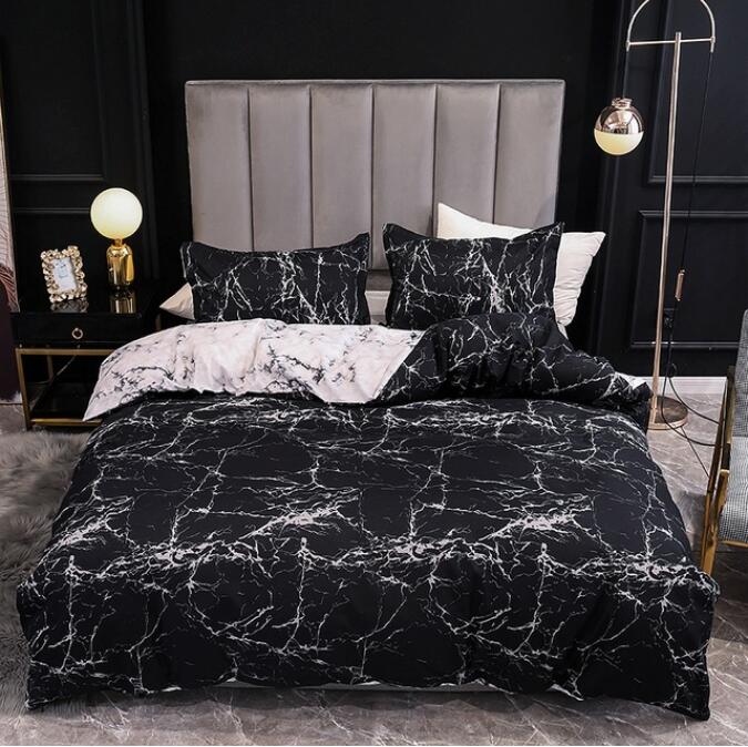 3D Black Stone Texture 13070 Bed Pillowcases Quilt