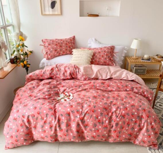 3D Red Strawberry 50054 Bed Pillowcases Quilt