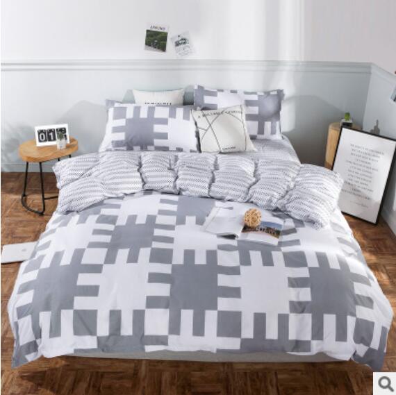 3D Off-White Block 30269 Bed Pillowcases Quilt