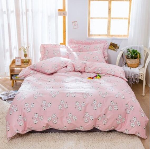 3D Pink White Flowers 40320 Bed Pillowcases Quilt
