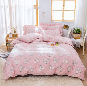 3D Pink White Flowers 40320 Bed Pillowcases Quilt