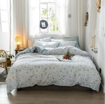 3D Grey Green Floral 14078 Bed Pillowcases Quilt