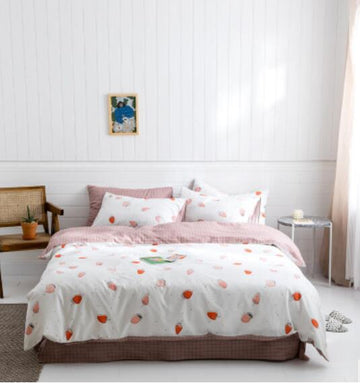 3D Strawberry 40097 Bed Pillowcases Quilt