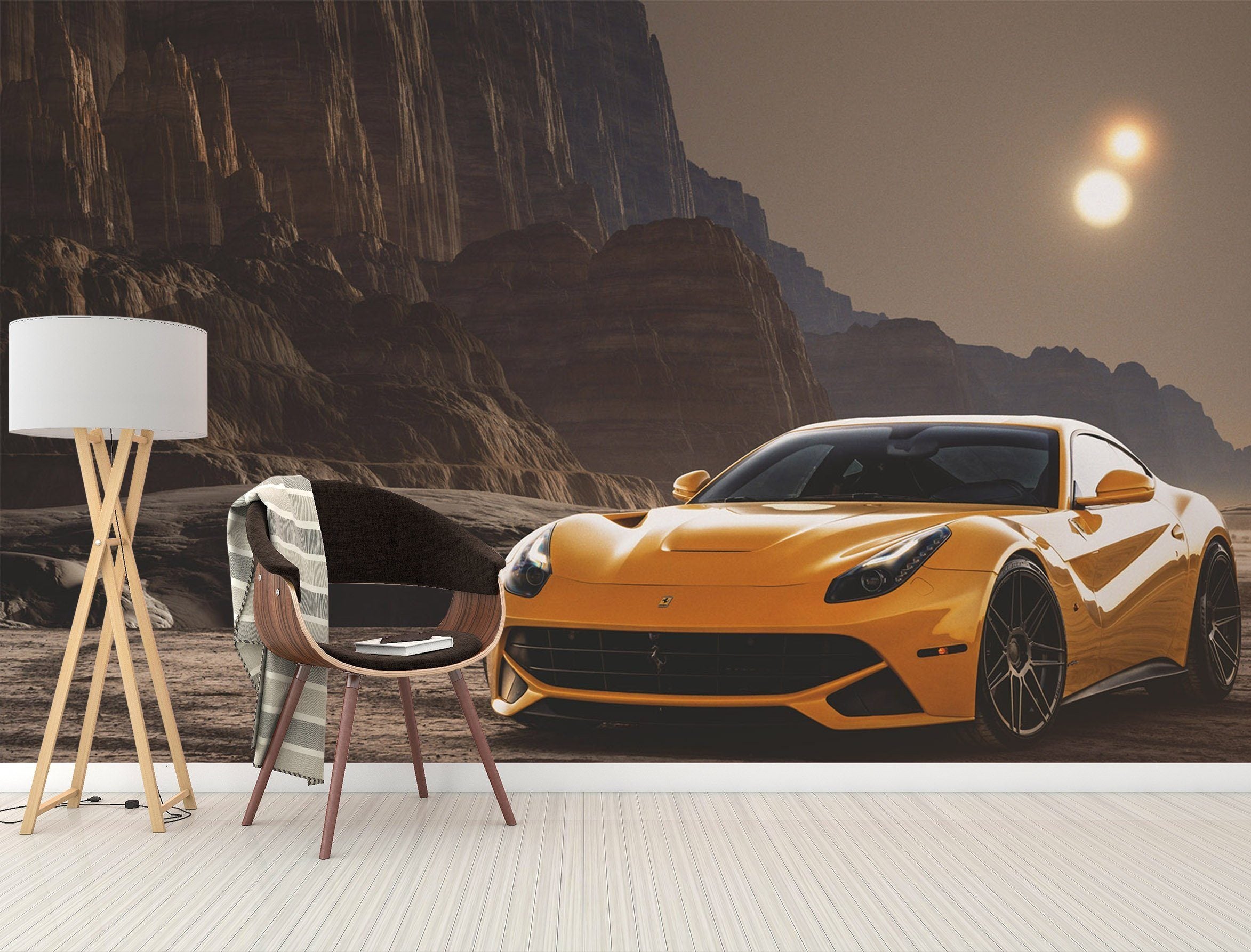 3D Night Car 950 Vehicle Wall Murals Wallpaper AJ Wallpaper 2 