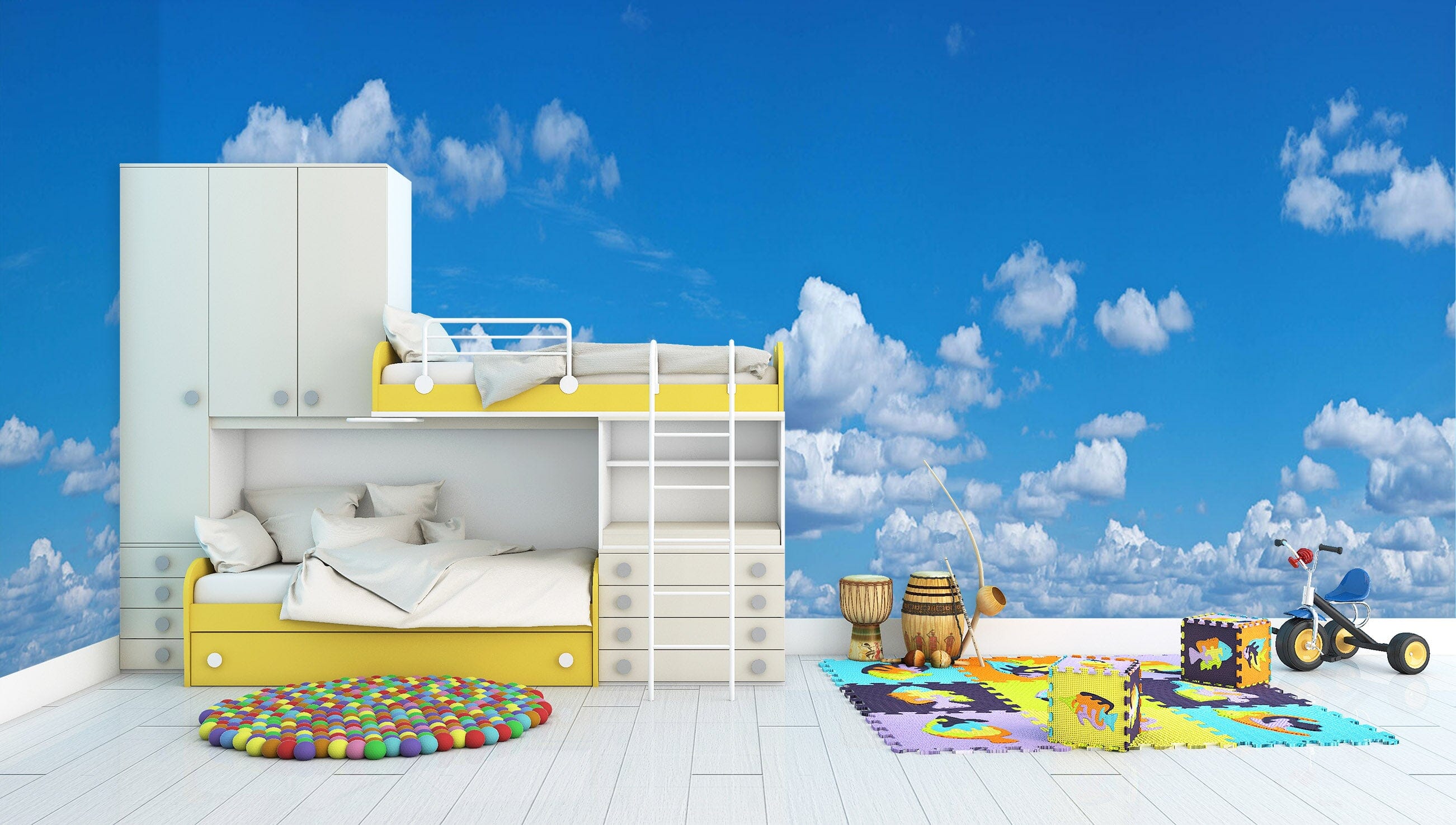 3D White Cloud 1103 Wall Murals Wallpaper AJ Wallpaper 2 