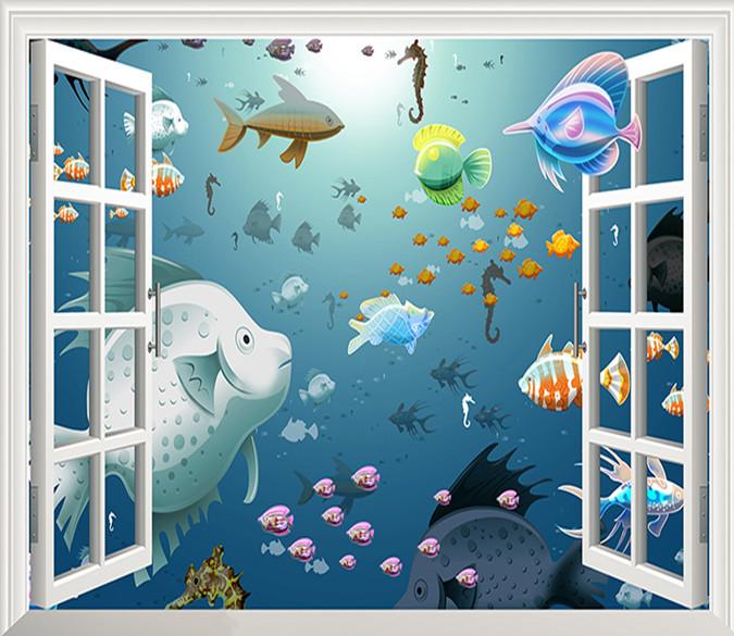 3D Swimming Fish 049 Wallpaper AJ Wallpaper 
