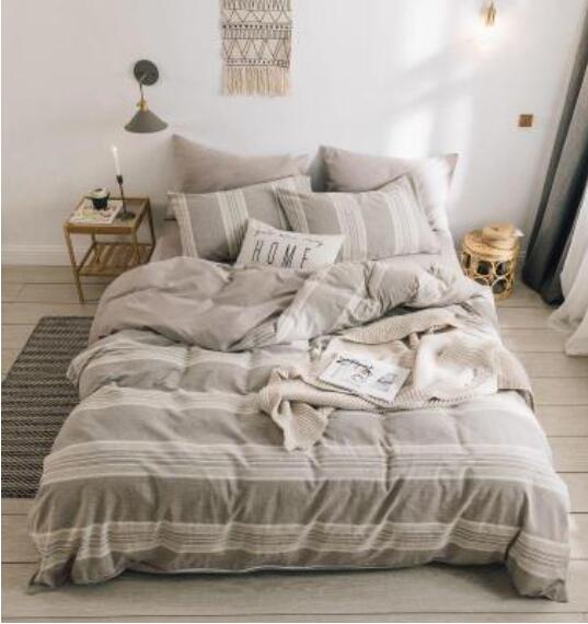 3D Light Brown Stripes 16046 Bed Pillowcases Quilt