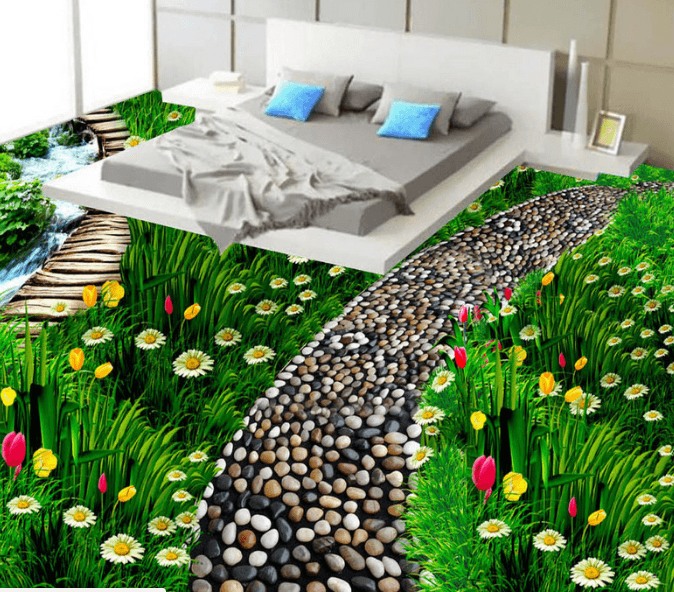 3D Grass Trail 126 Floor Mural Wallpaper AJ Wallpaper 2 