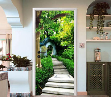 3D classic arch the stone steps door mural Wallpaper AJ Wallpaper 