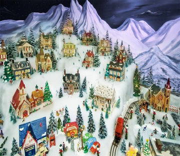 3D Christmas Villages Scenery 765 Wallpaper AJ Wallpaper 