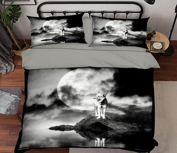 3D Moon Dark Clouds 128 Bed Pillowcases Quilt Wallpaper AJ Wallpaper 
