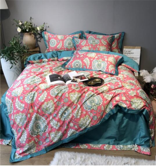 3D Red Green Pattern 40040 Bed Pillowcases Quilt