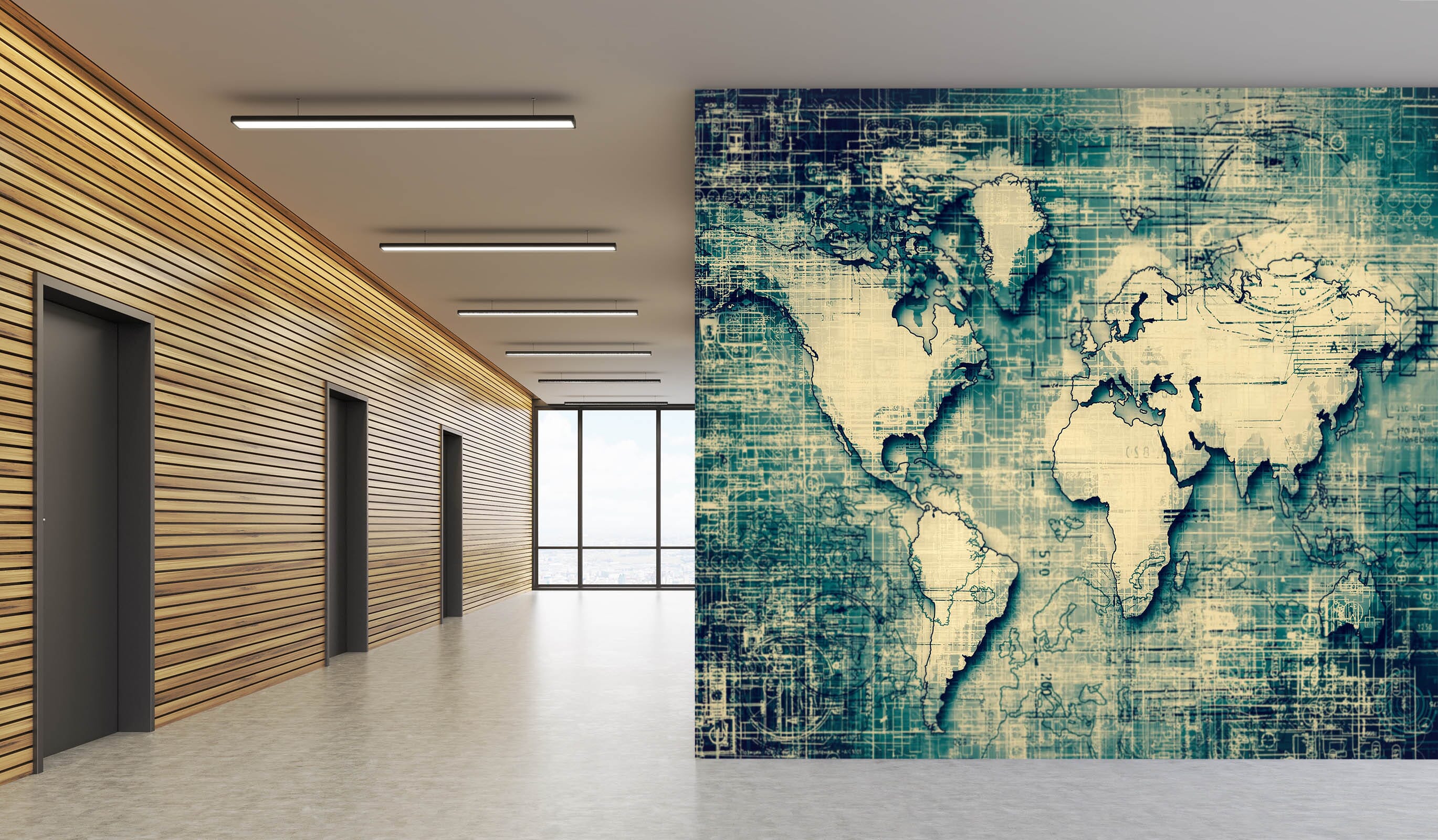 3D Abstract Pattern 2137 World Map Wall Murals Wallpaper AJ Wallpaper 2 