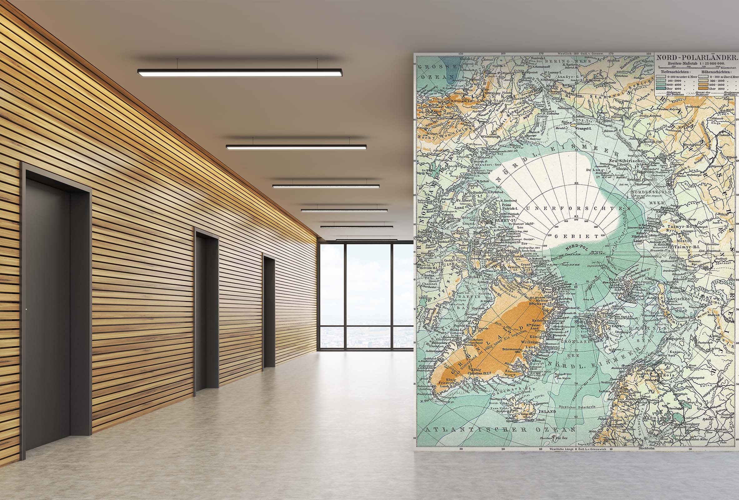 3D Equator Map 076 Wall Murals