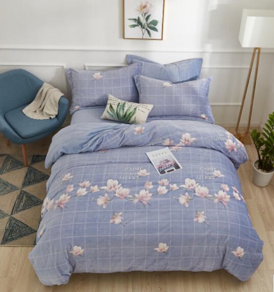3D Blue Flowers 20178 Bed Pillowcases Quilt