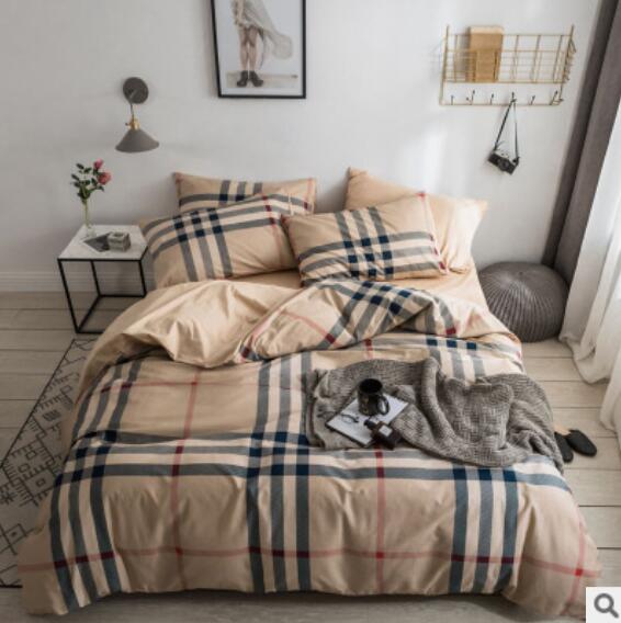 3D Brown Plaid 15083 Bed Pillowcases Quilt
