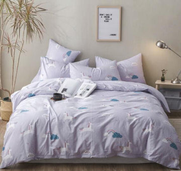 3D Light Purple Rainbow 15180 Bed Pillowcases Quilt