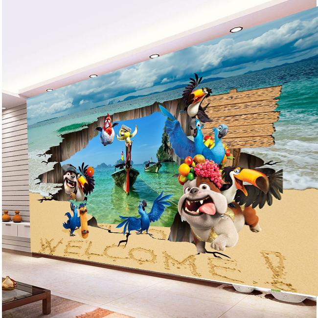 3D Animal Boat 036 Wallpaper AJ Wallpaper 