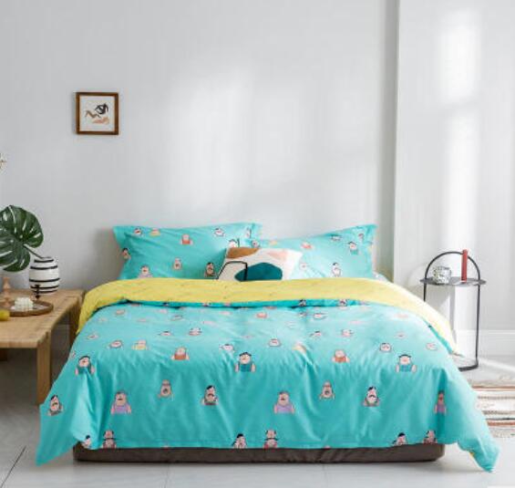 3D Bright Blue 20195 Bed Pillowcases Quilt