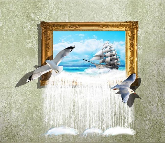 3D Flying Seagull 32 Wallpaper AJ Wallpaper 