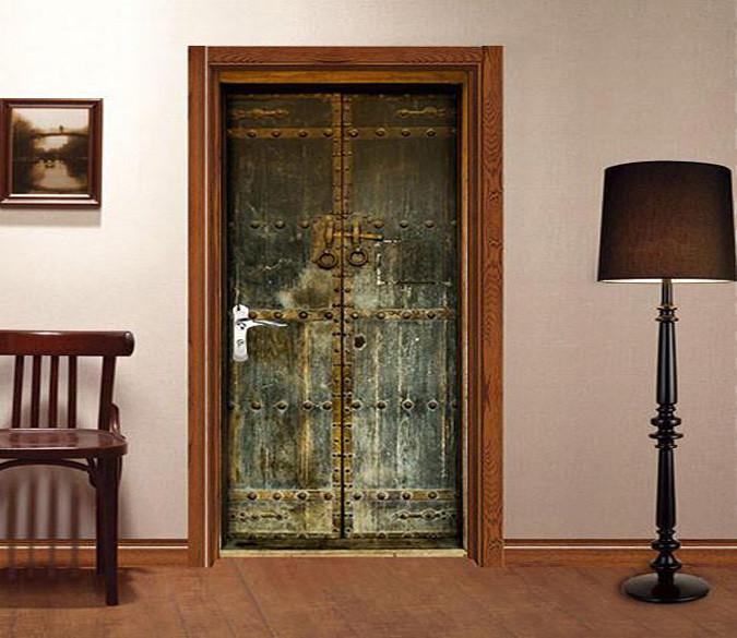 3D Classic Wooden Gate Door Mural Wallpaper AJ Wallpaper 