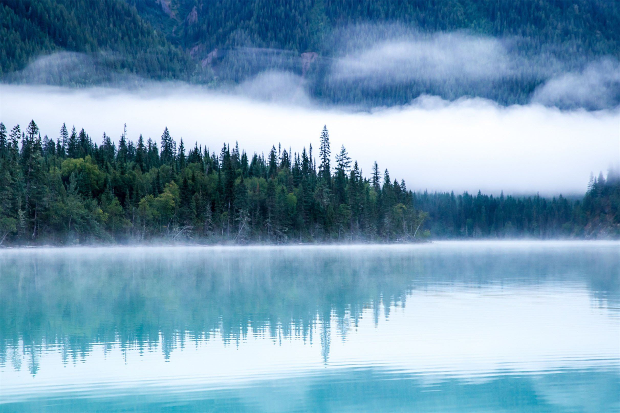 3D Misty Lake 620 Kitchen Mat Floor Mural Wallpaper AJ Wallpaper 