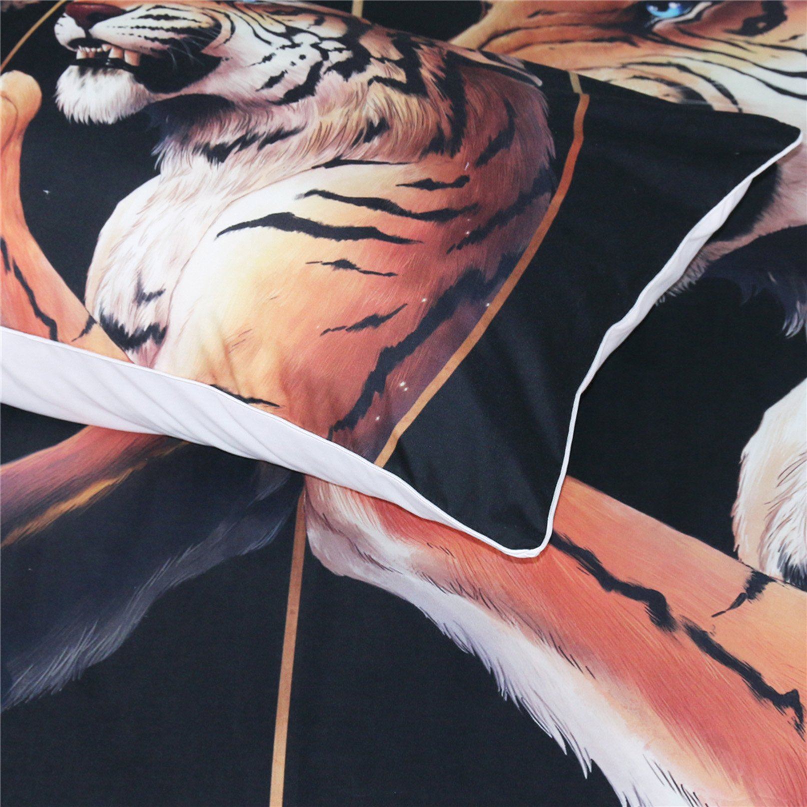 3D Black Peace Tiger 141 Bed Pillowcases Quilt Wallpaper AJ Wallpaper 