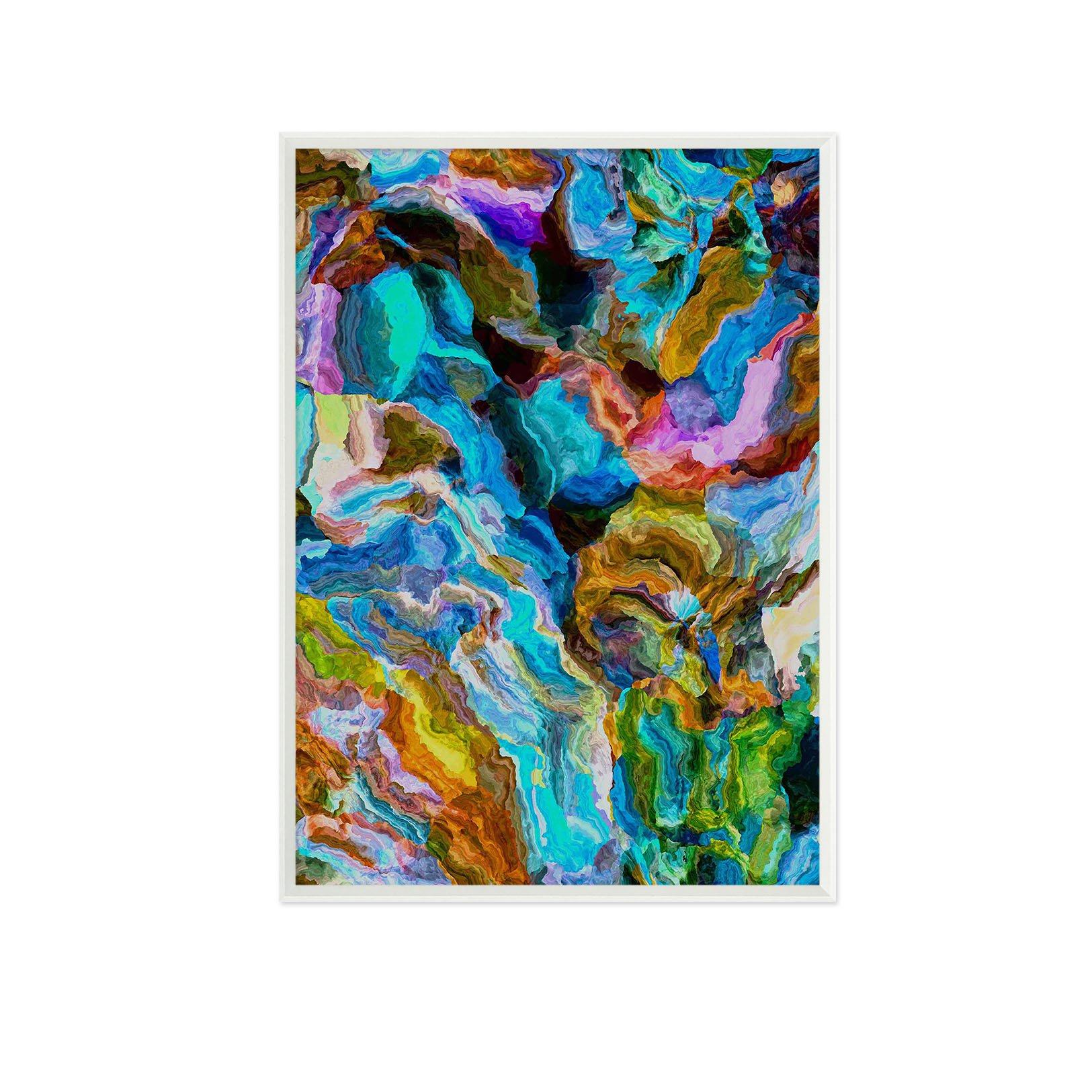 3D Color Abstraction 076 Fake Framed Print Painting Wallpaper AJ Creativity Home 