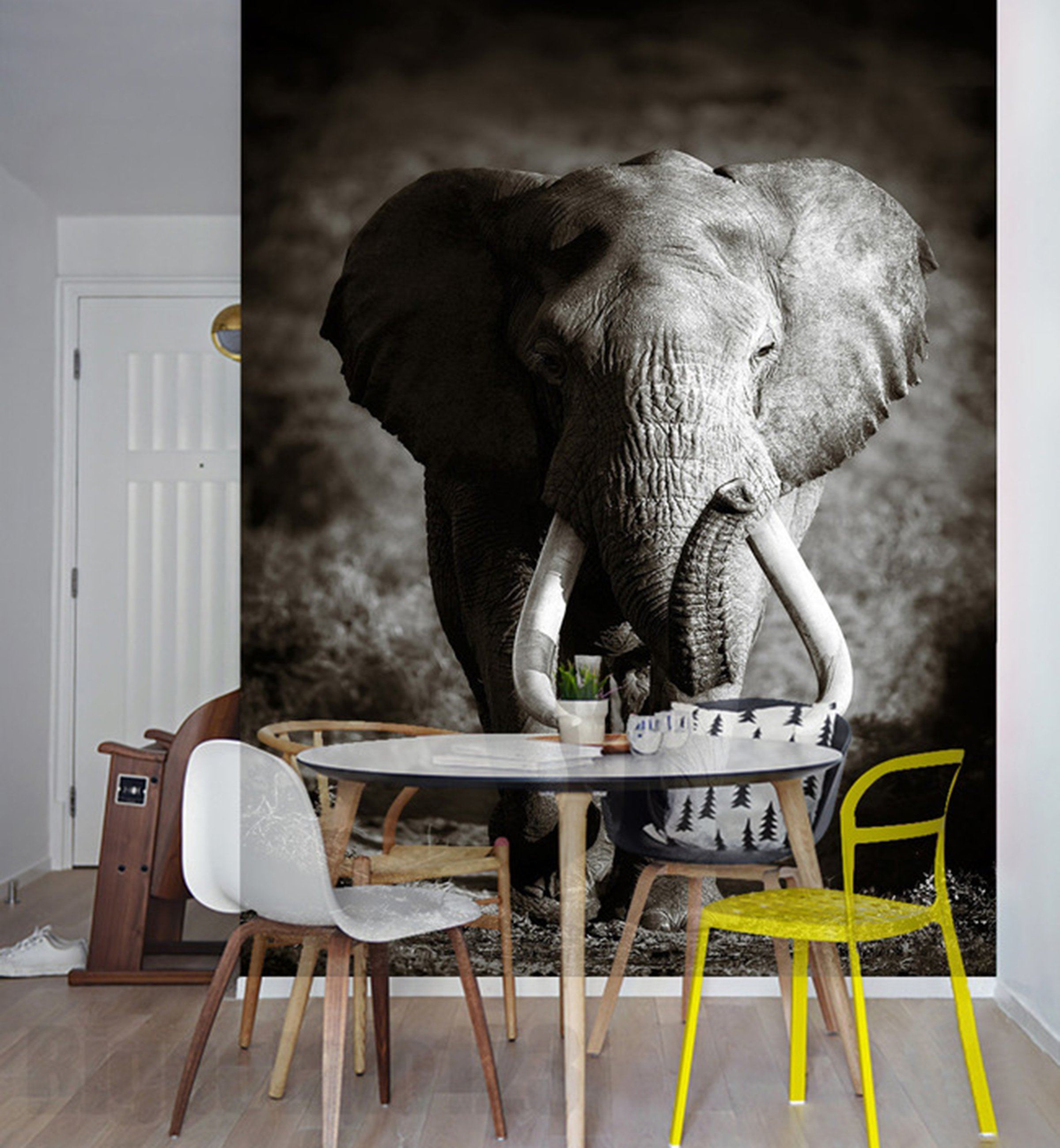 3D Elephant 371 Wall Murals Wallpaper AJ Wallpaper 2 