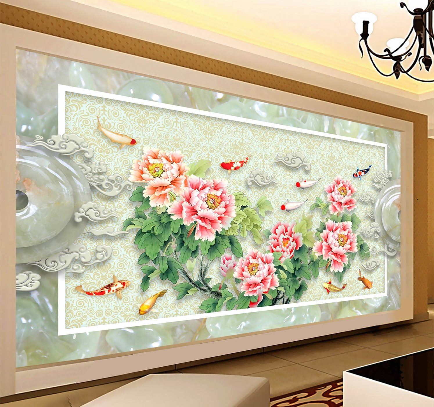 3D Bright Fower Fish 312 Wallpaper AJ Wallpaper 