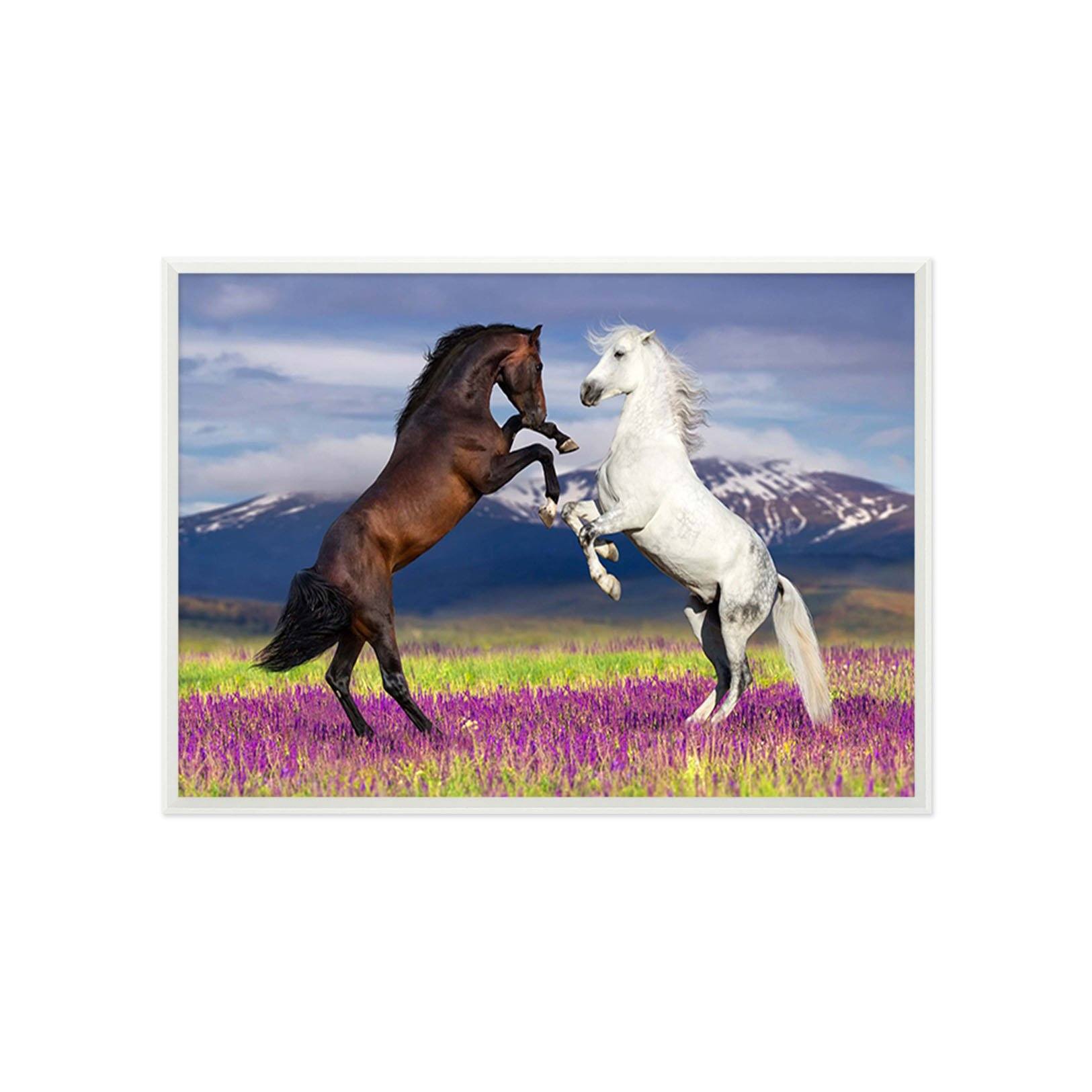 3D Lively Horse 061 Fake Framed Print Painting Wallpaper AJ Creativity Home 