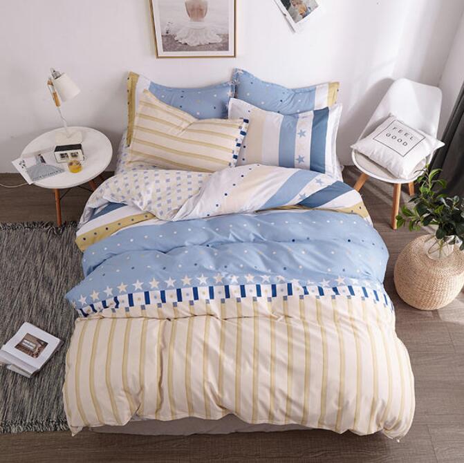 3D Yellow And Blue 2017 Bed Pillowcases Quilt