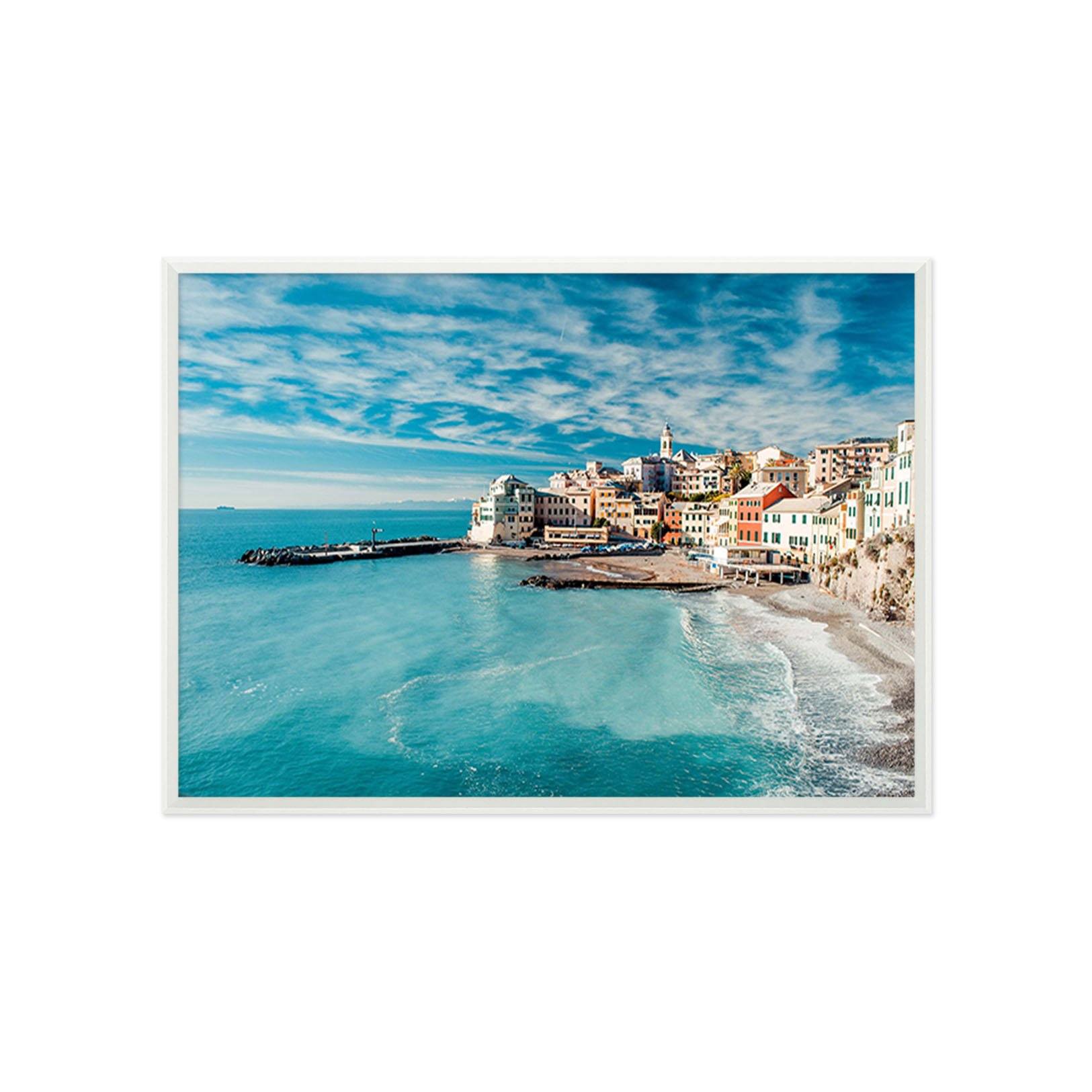 3D Seaside Town 076 Fake Framed Print Painting Wallpaper AJ Creativity Home 