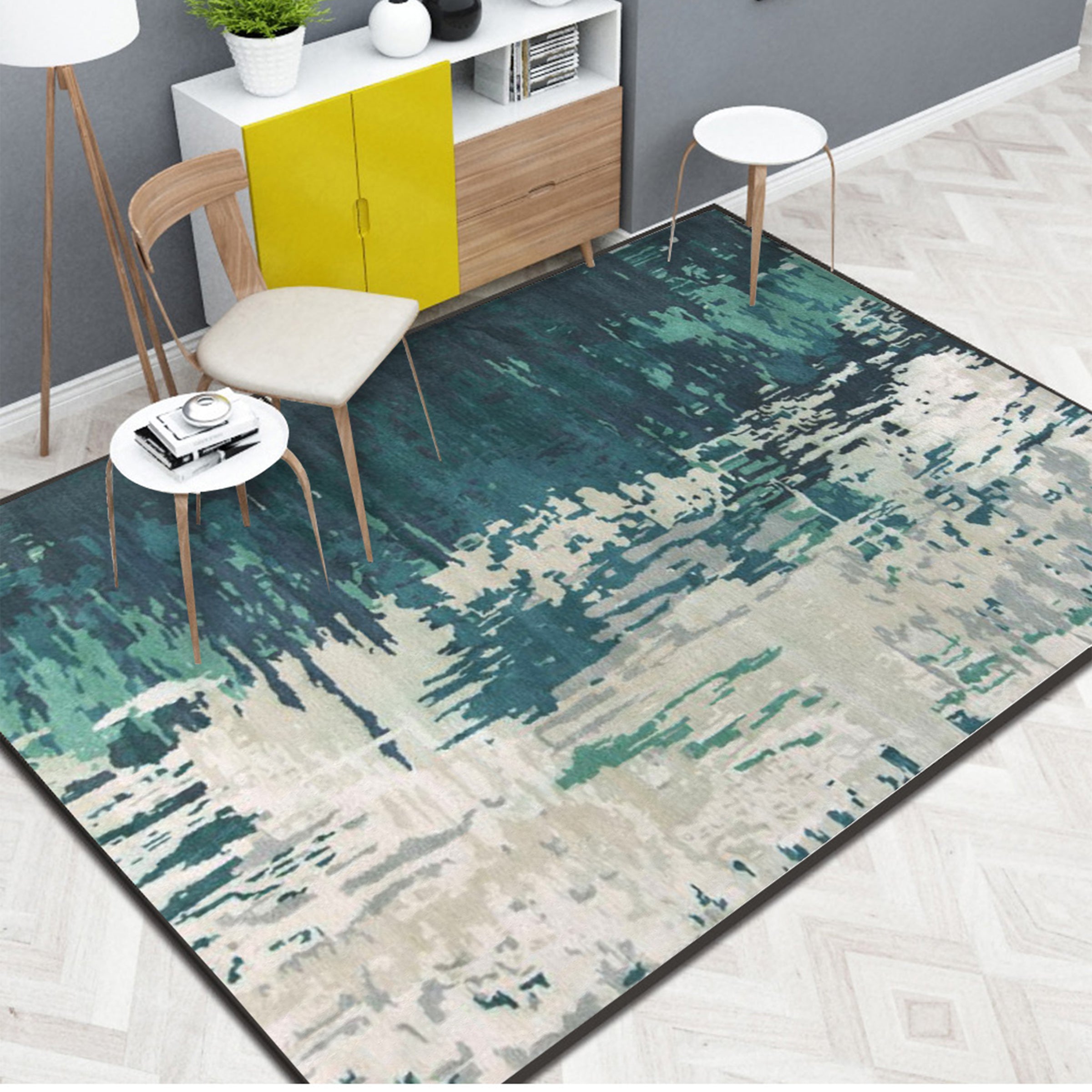 3D Dark Green Inkjet WG156 Non Slip Rug Mat Mat AJ Creativity Home 