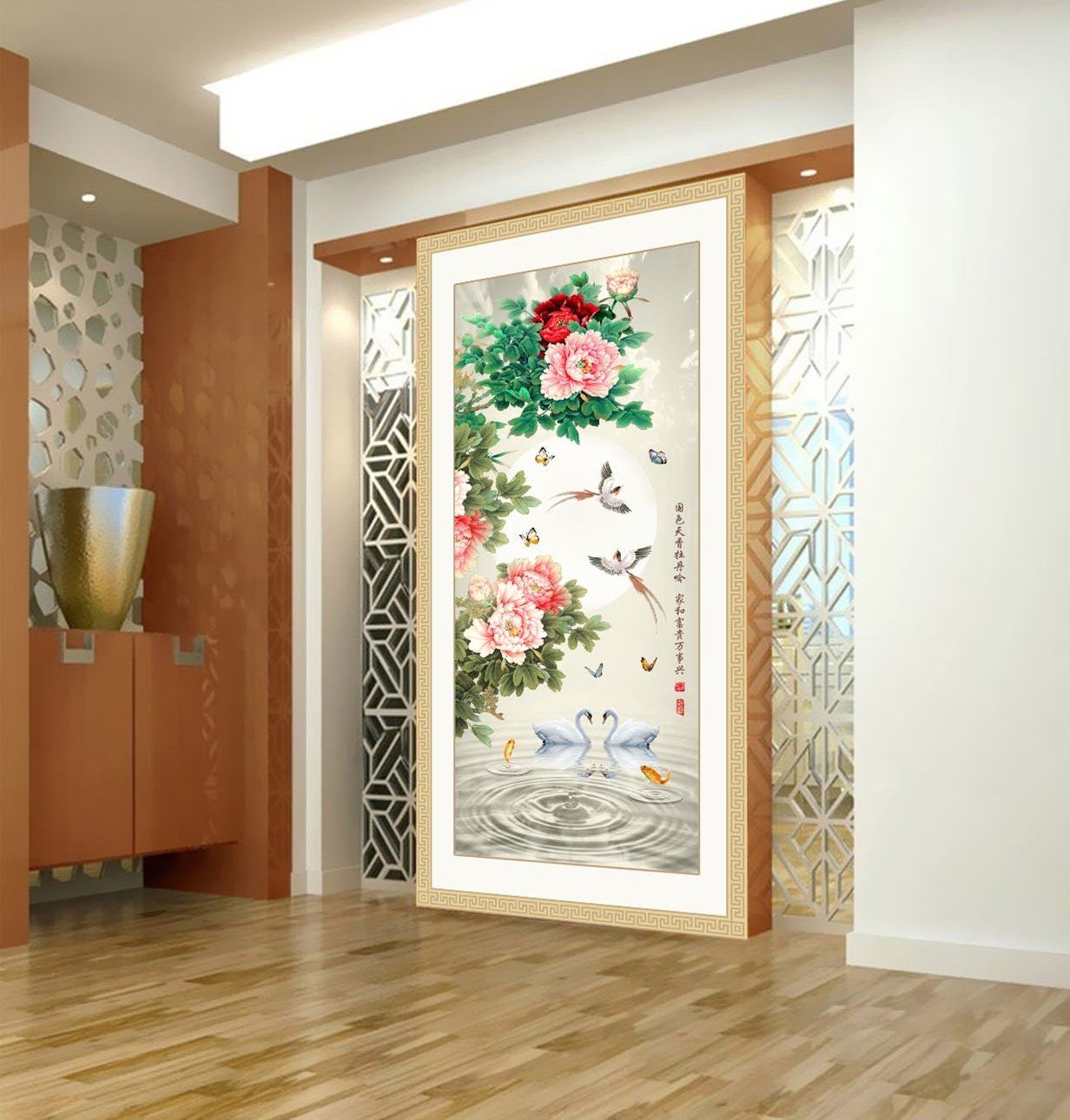 3D Water Flower Butterfly 392 Wallpaper AJ Wallpaper 