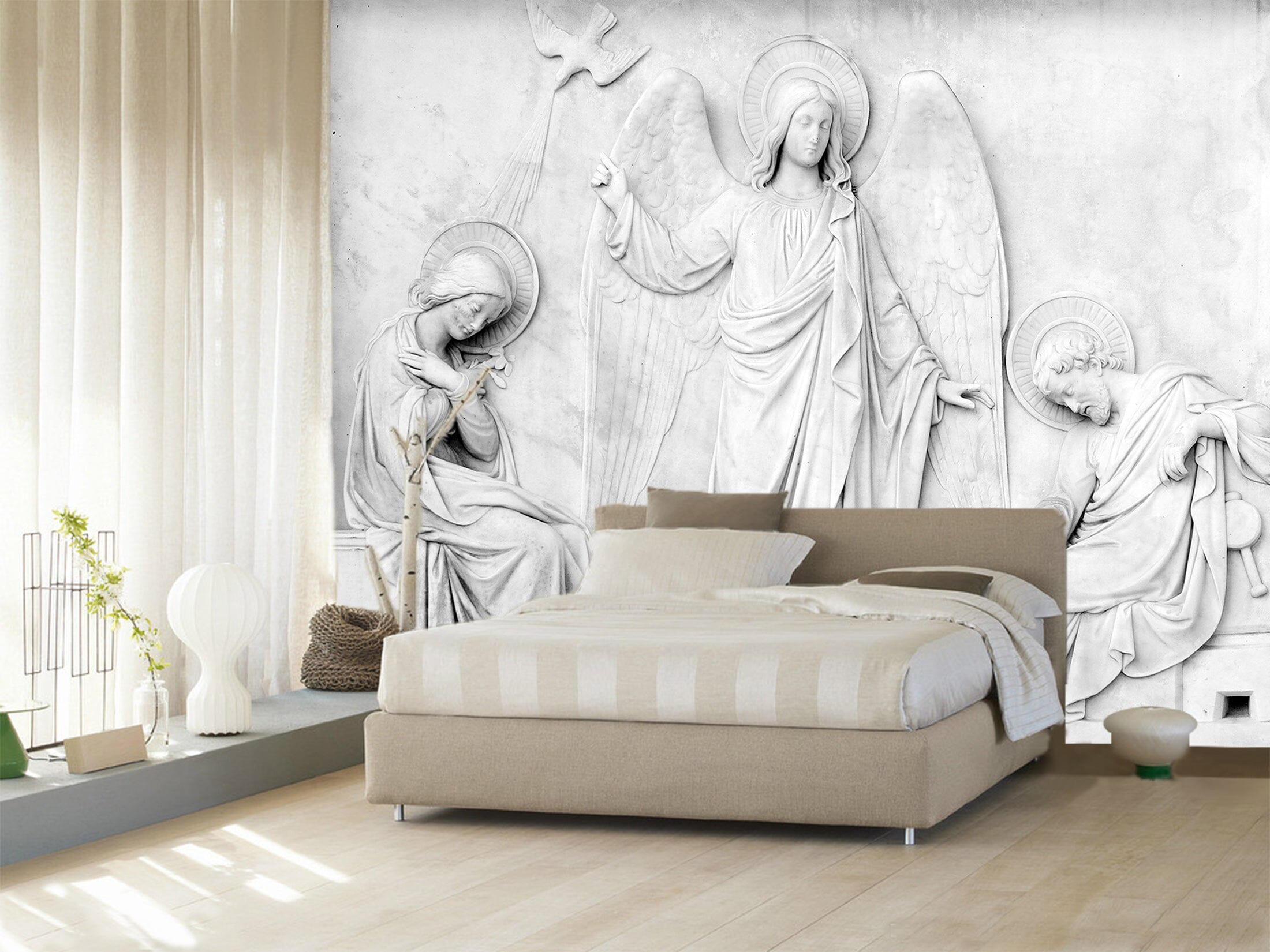 3D Carving Angel 1596 Wall Murals Wallpaper AJ Wallpaper 2 